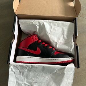 Jordan 1s Nike Red and Black High-Top Sneakers excellent condition